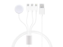 Multi-Port & Apple Watch Charging Cable on a white background.
