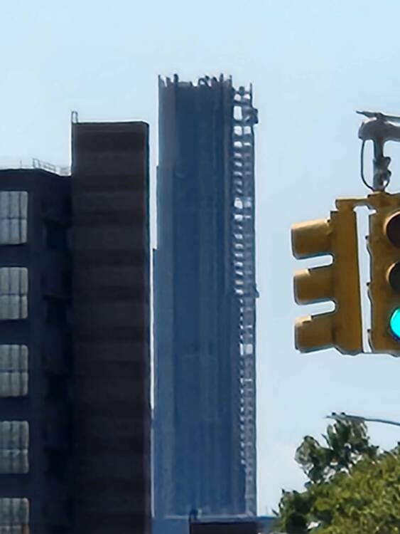 Photo of a Brooklyn building taken at 30x zoom