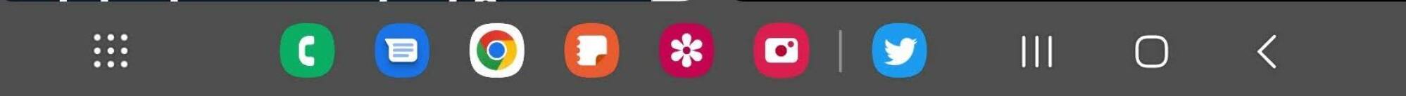 Samsung Galaxy Z Fold 4 taskbar with visible app icons