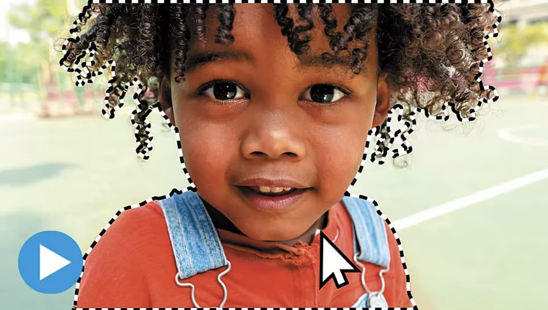 Photo of child being edited in Adobe Photoshop Elements