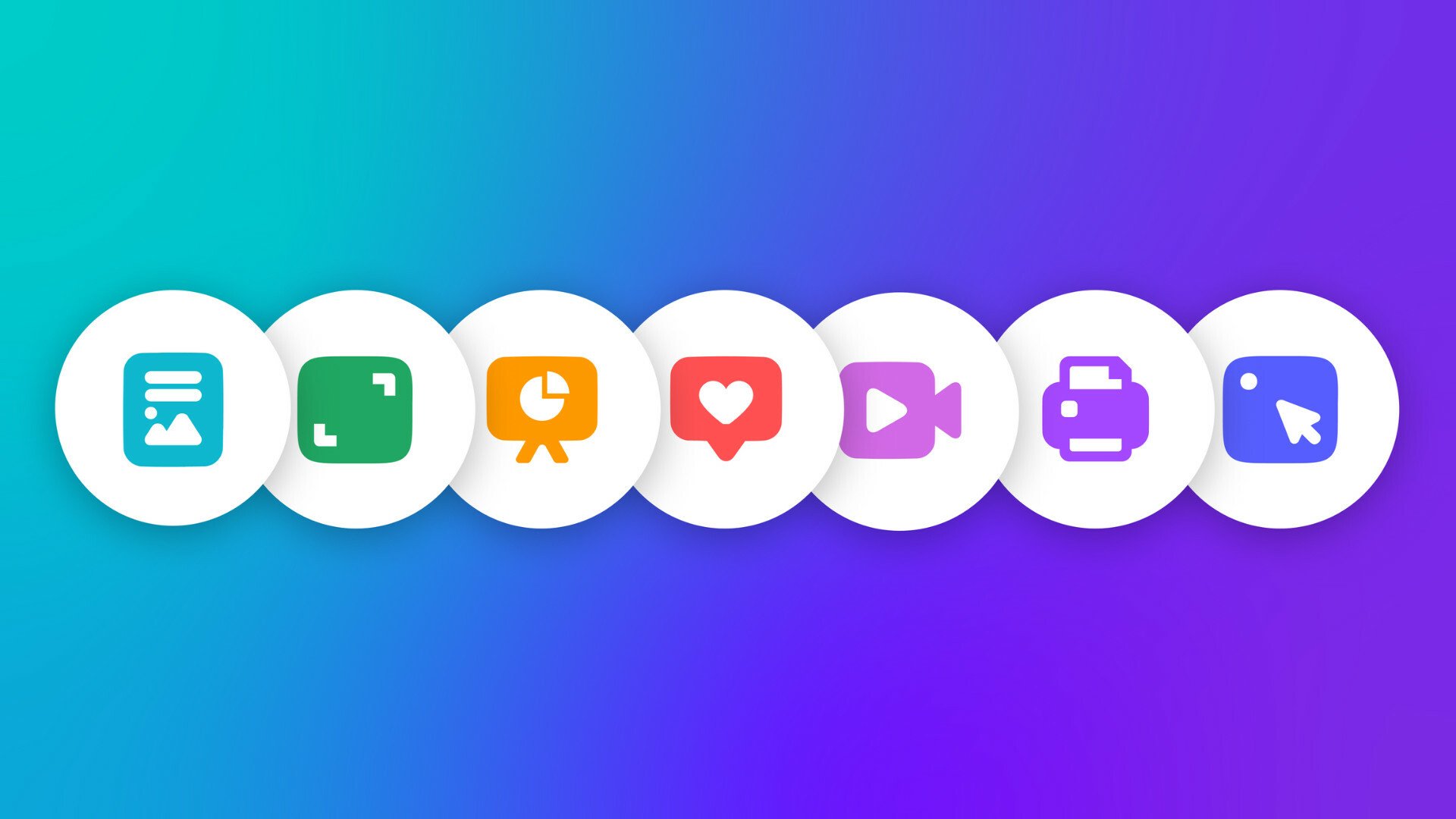 An illustration of Canva's product icons.