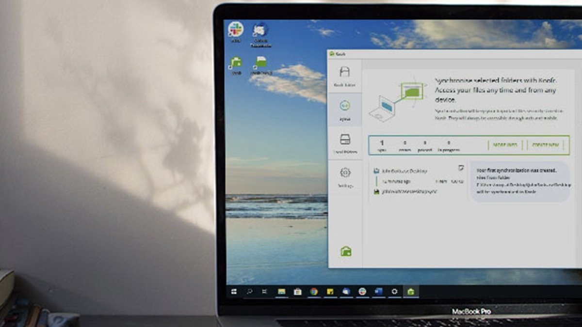 Koofr Cloud Storage Lifetime Subscription on a laptop.