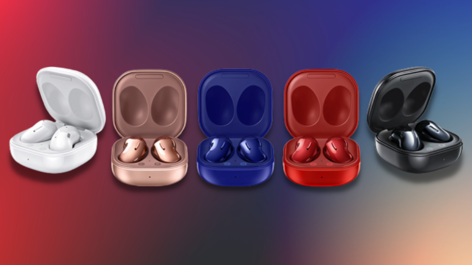 samsung galaxy buds live in all colors with colorful background