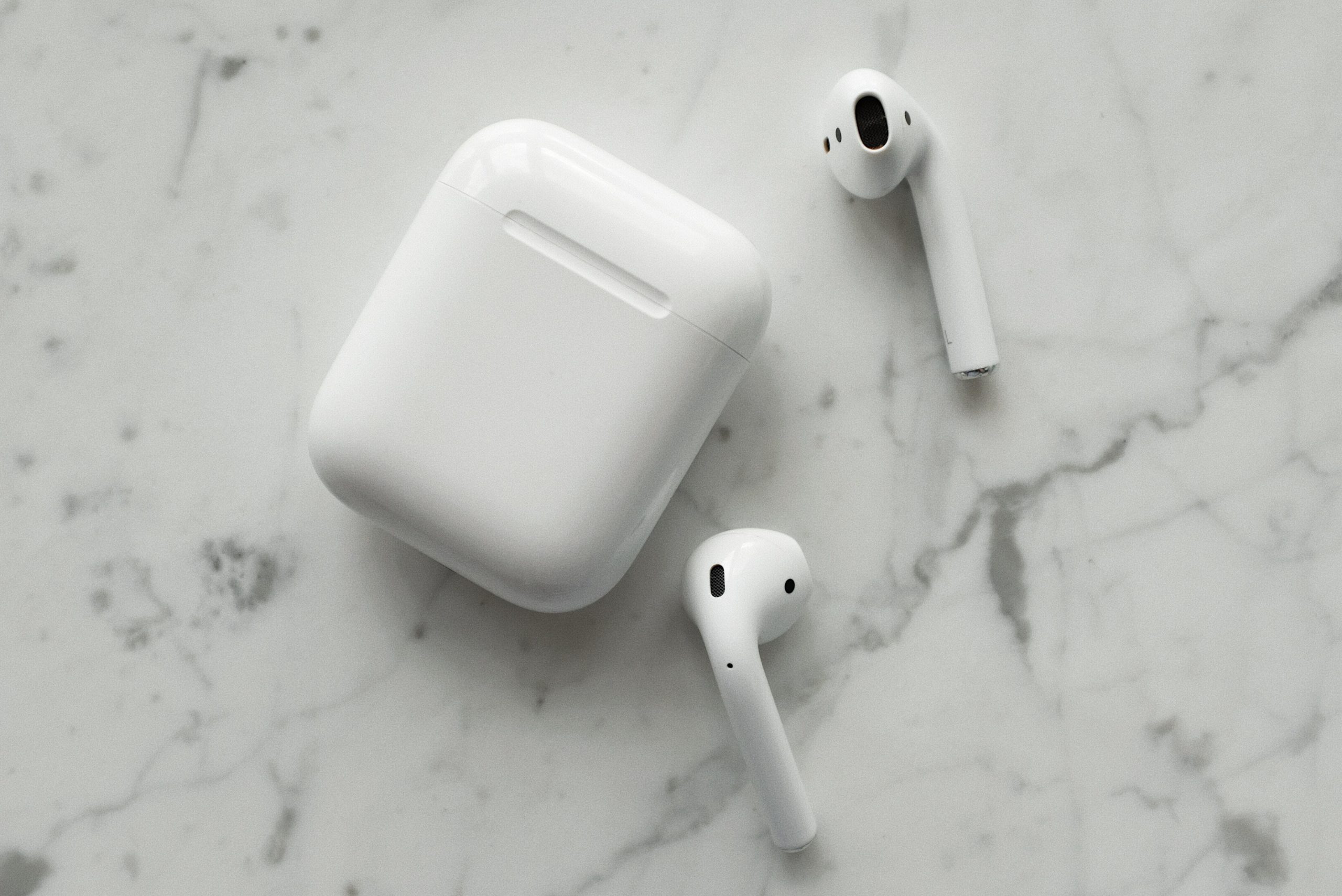 AirPods and charging case