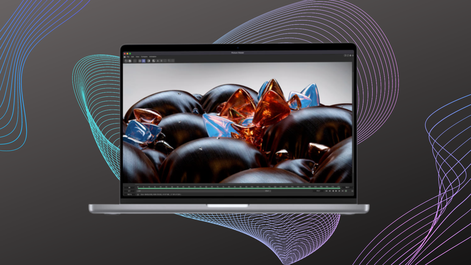 macbook pro m1 pro laptop with black background