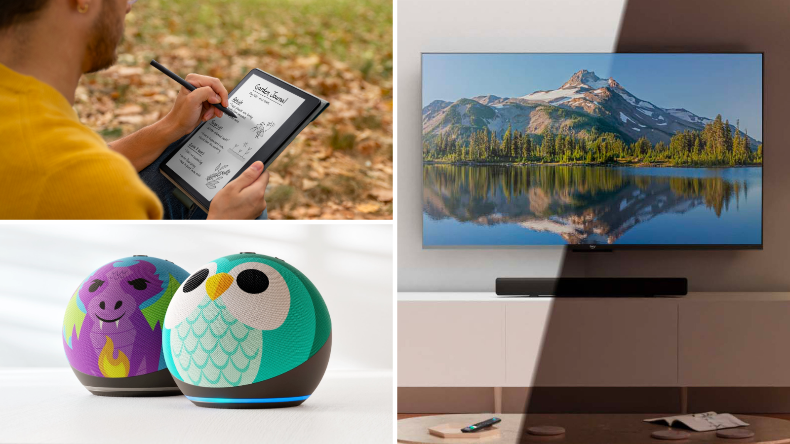a collage of devices announced at amazon's fall 2022 hardware event