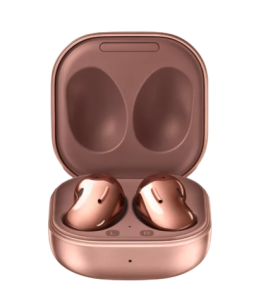 samsung galaxy buds live in mystic bronze with charging case