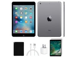 Apple iPad Mini 2 32GB (Refurbished: Wi-Fi Only) + Accessories Bundle on a white background.