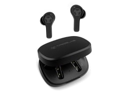 TREBLAB WX8 Bluetooth Earbuds on a white background.
