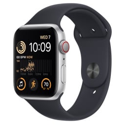 the new apple watch se in midnight aluminum with a midnight sport band