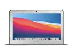 Apple MacBook Air 11.6" Core i5, 1.6GHz 4GB RAM 128GB - Silver (Refurbished) on a white background.