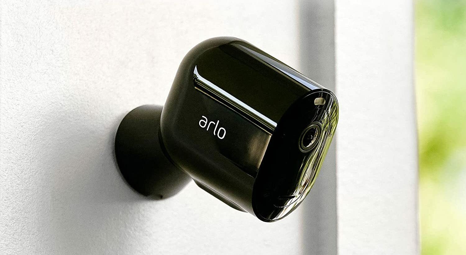 Black outdoor security camera