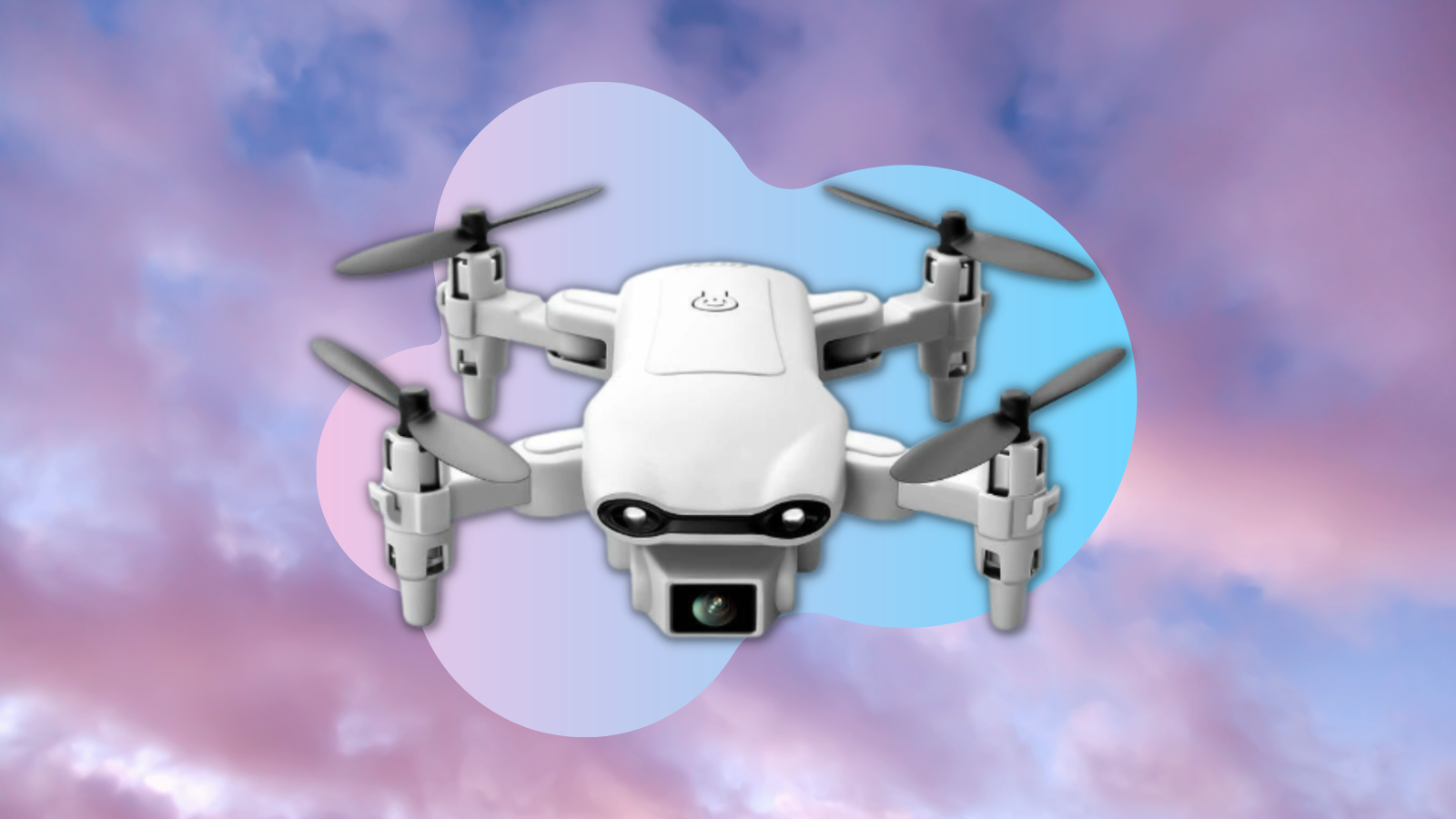 ninja dragon quadcopter drone with clouds in background