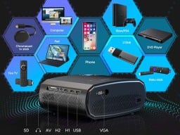 WeWatch V50 Portable Projector on a dark background.