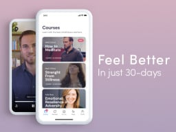 mindfulness.com app on phone screen with purple background