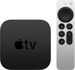 32GB apple tv next to siri remote