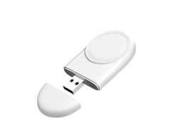 apple watch portable usb charger in white