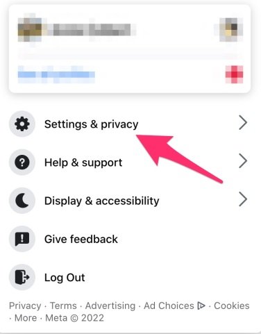 facebook settings tab