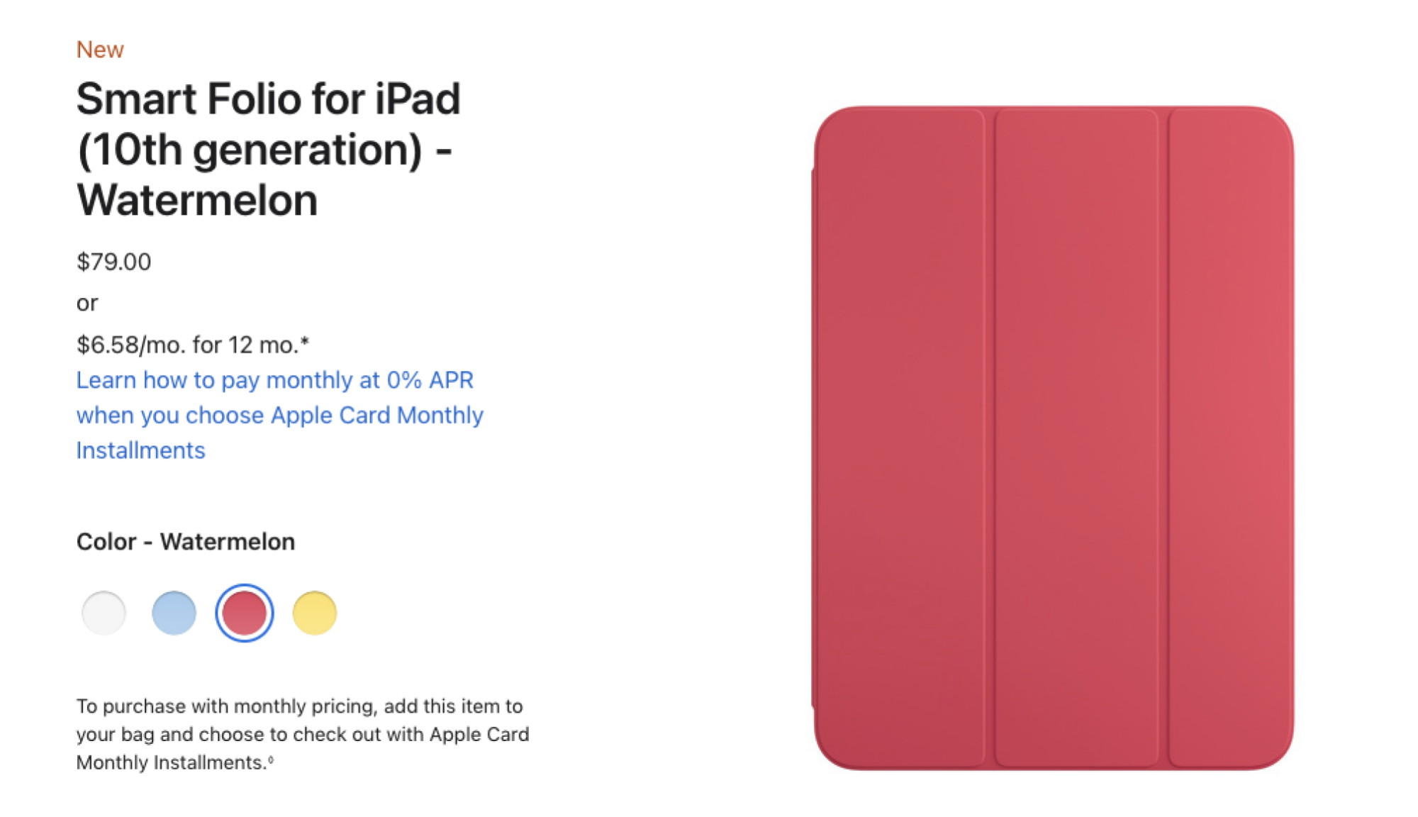 Apple iPad cover in Watermelon