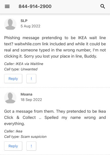 screenshot of a whoscallingme