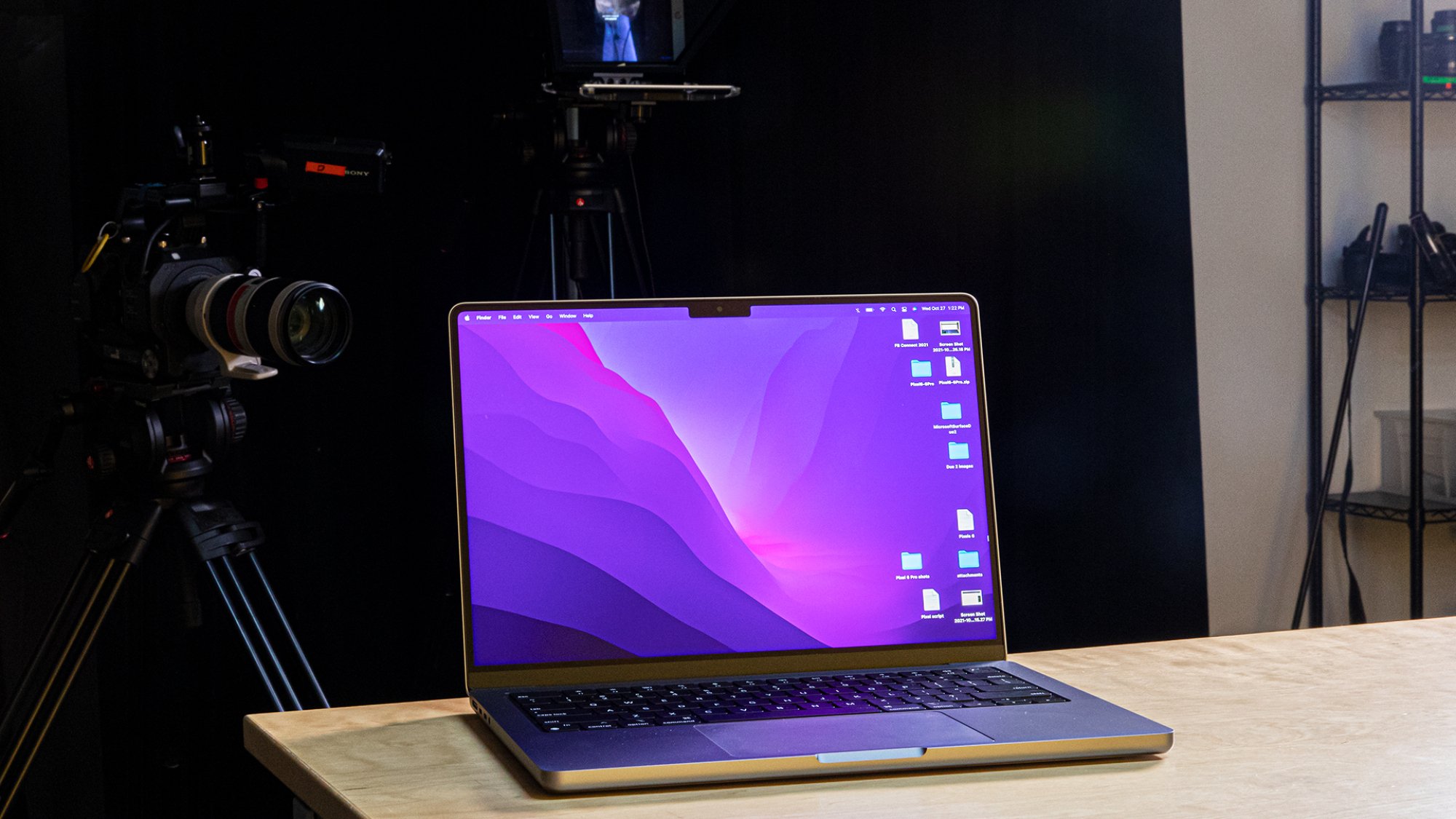 MacBook Pro on wooden table