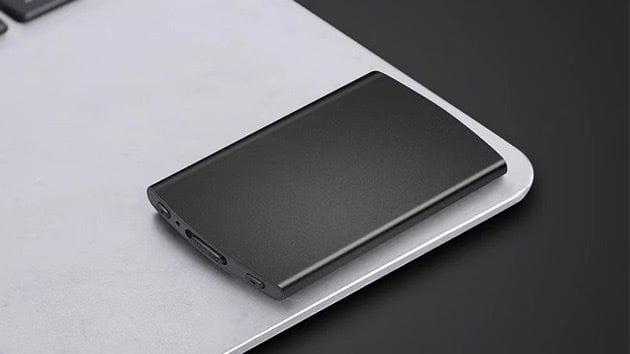 Mini Voice-Activated Recorder on a laptop.