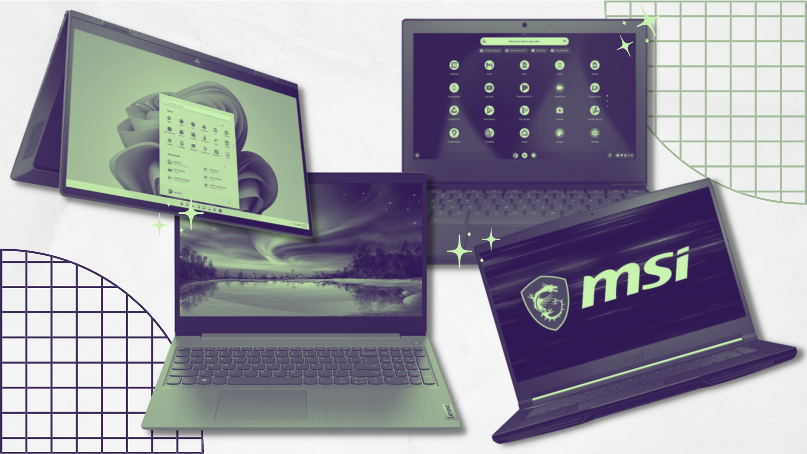 laptops under $500 for black friday with blue and green tint