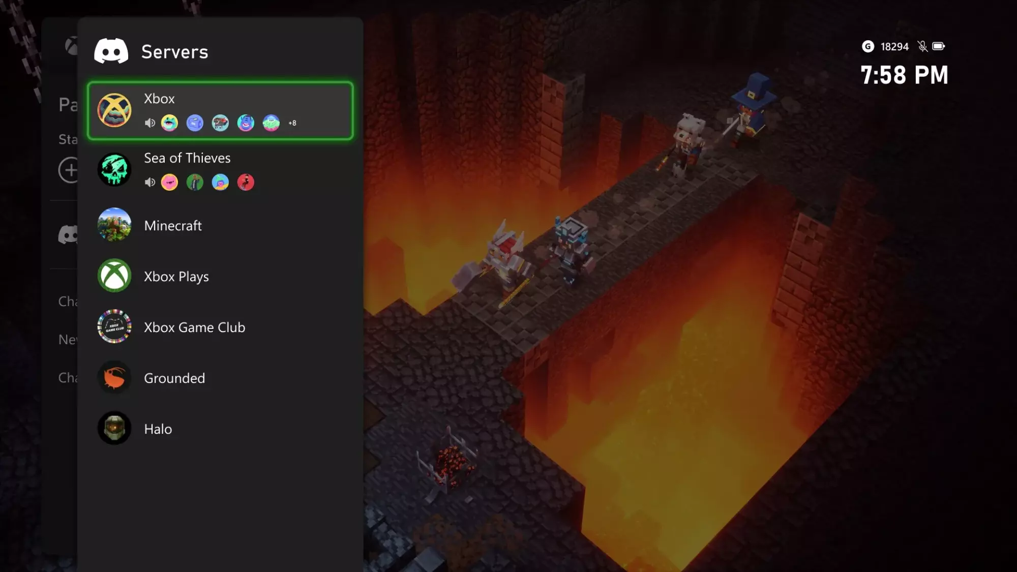 Discord on Xbox with user previews