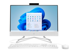 HP 21.5 inch all in one against a white background