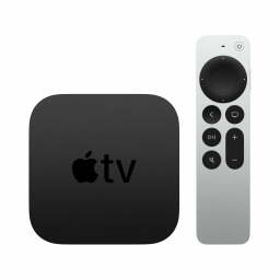 the second-generation apple tv hd next to a siri remote