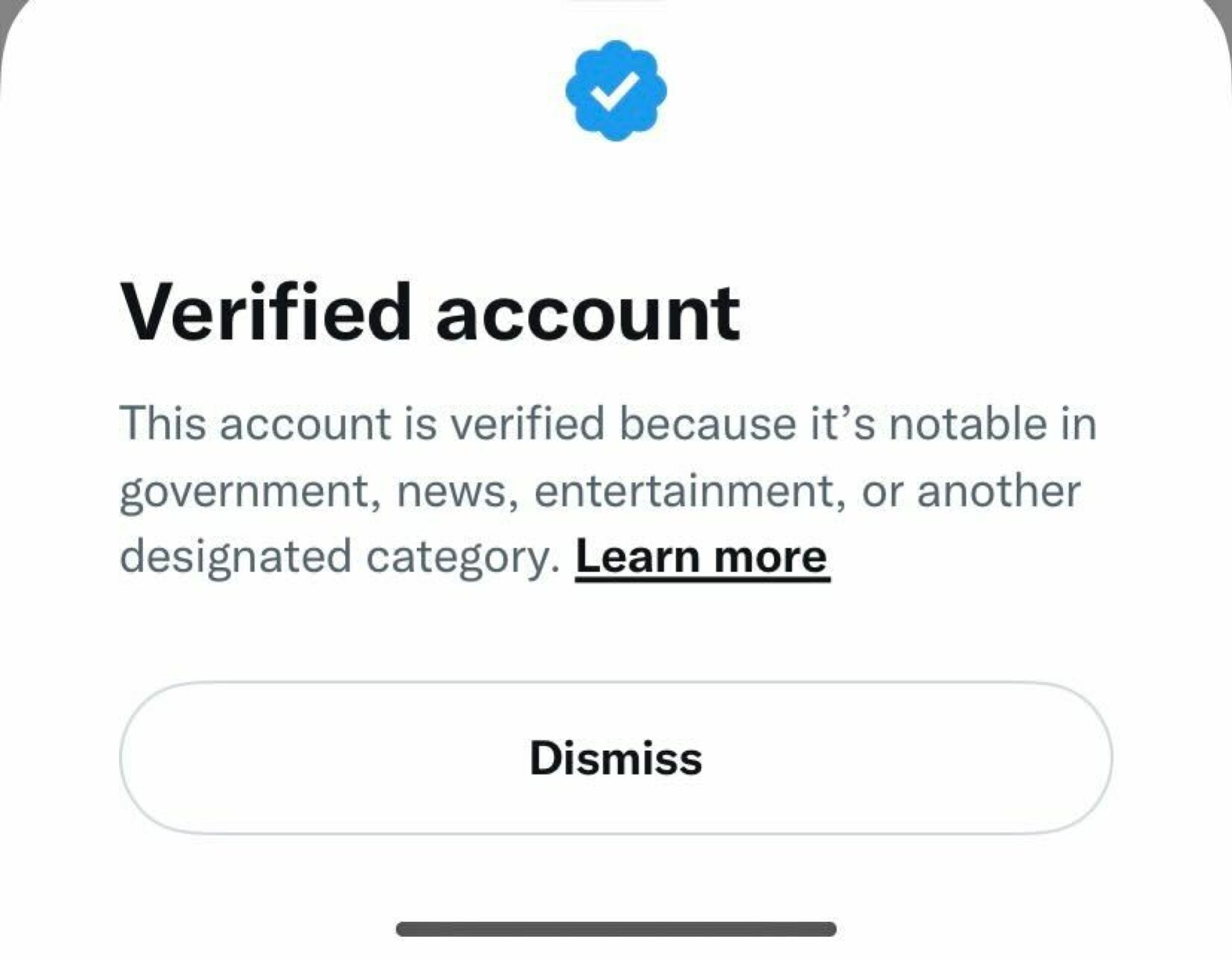 A real verified Twitter user