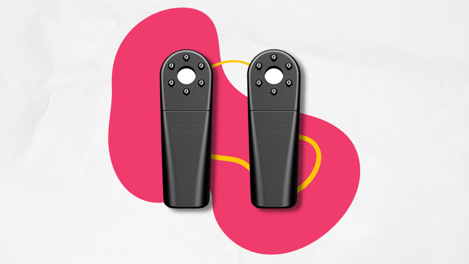 two scout hidden camera detectors with pink and white background