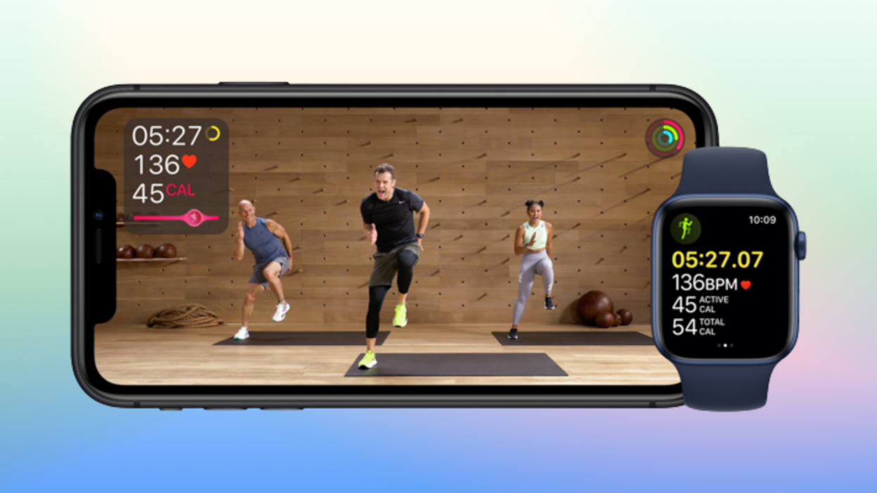 A fitness session is in play thanks to Apple Watch subscriptions.