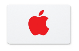 Apple digital gift card against a white background