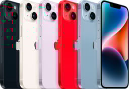 iphone 14 models in a variety of colors
