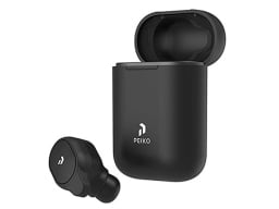 Peiko Generation 2 Wireless Translator Earbuds on a white background.