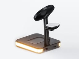 magstand in black with glowing bottom