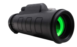 Monocular telescope facing the right side against a white background