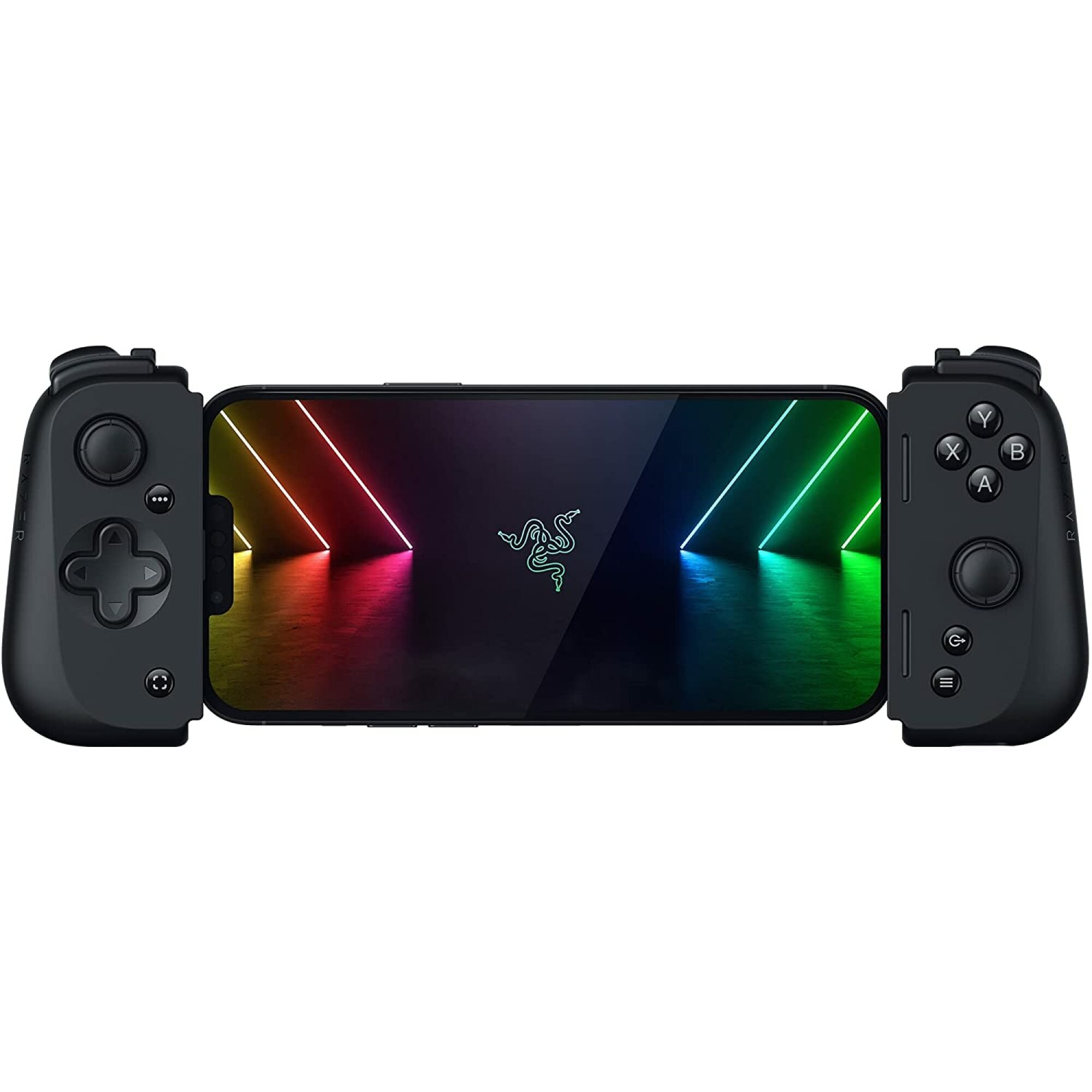 Razer Kishi V2 mobile gaming controller with an iPhone