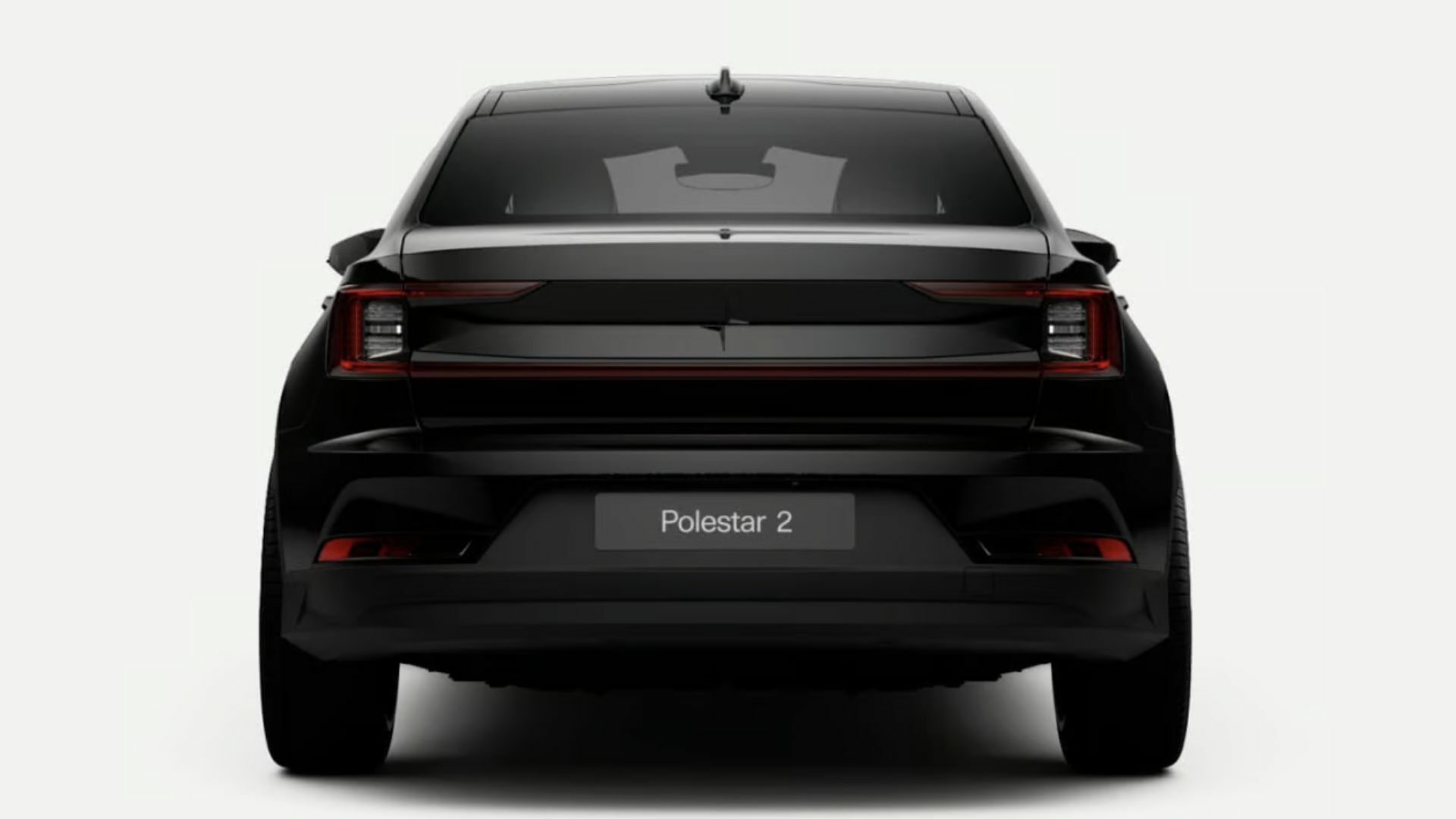 A Polestar car seen from the back.