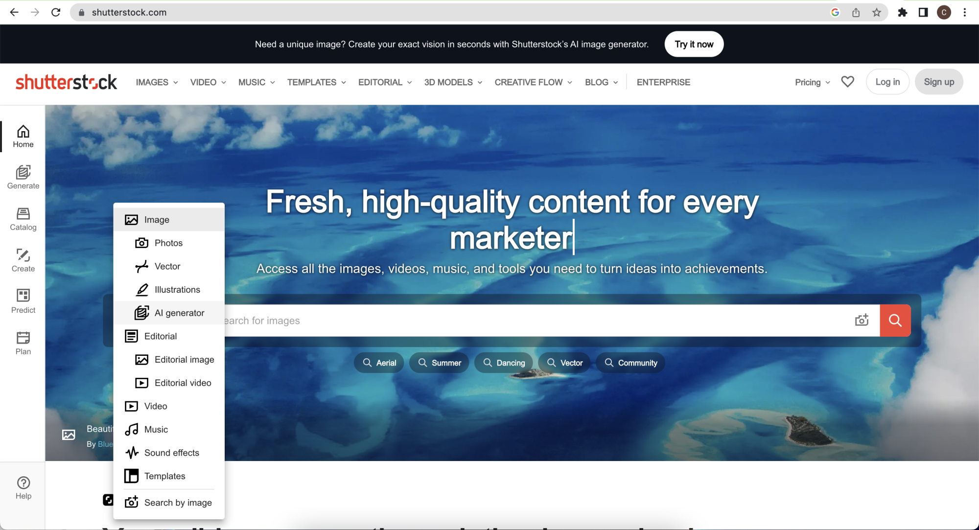 How to use Shutterstock's AI image generator