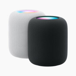 midnight and white apple homepod 2