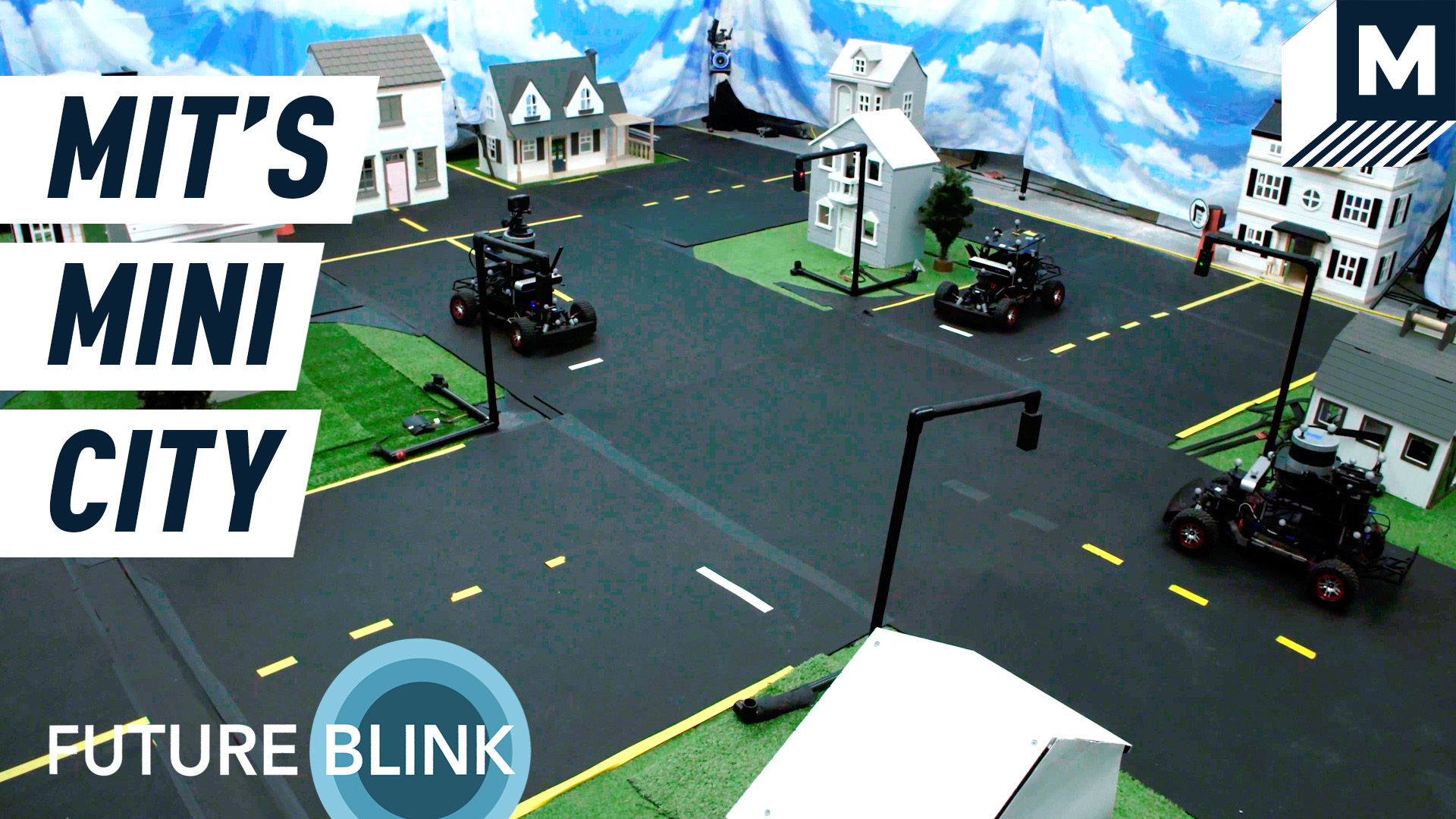 MIT's mini city with small autonomous cars driving around