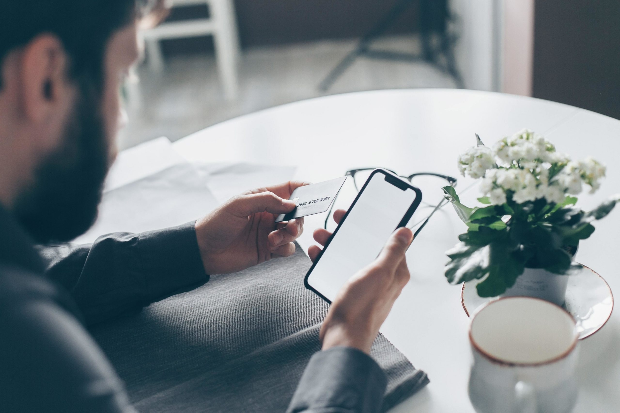 Man looking at phone