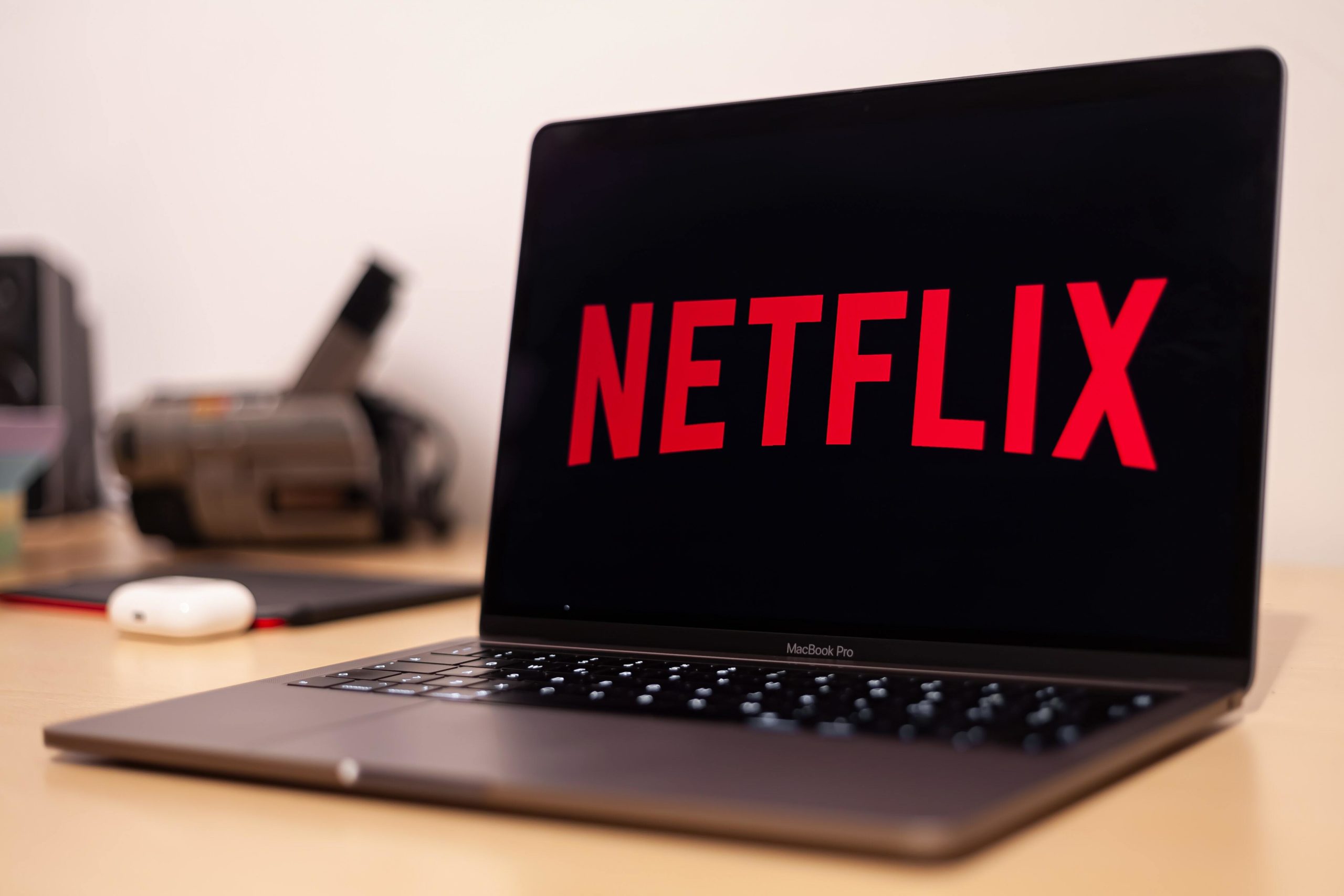 Netflix on laptop