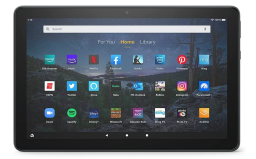 Amazon tablet with apps in black