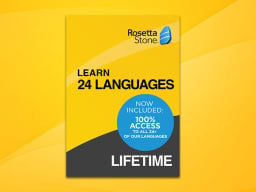 rosetta stone software with yellow background