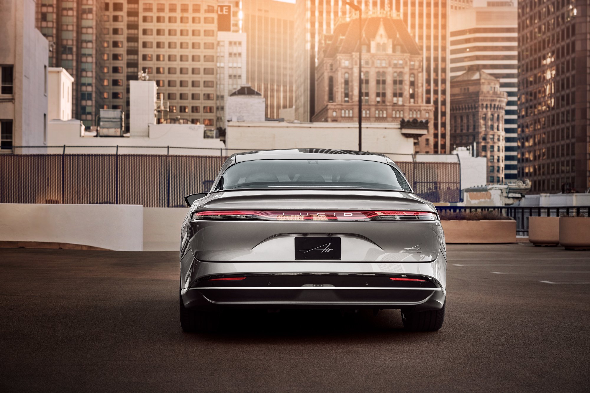 The rear of the Lucid Air Touring