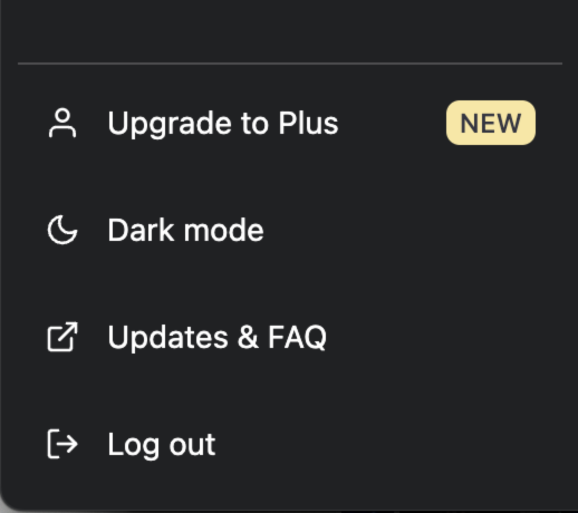 The "Upgrade to Plus" button.