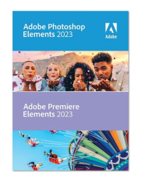 Adobe Photoshop cover in sky blue with four people, a purple banner, and a hot air ballon on the bottom right